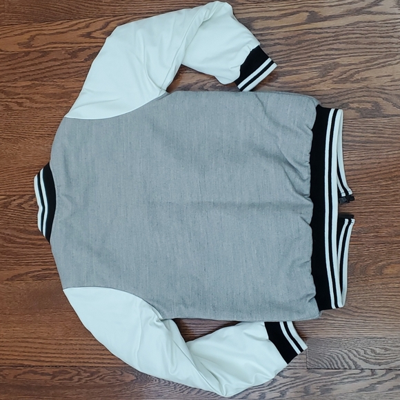 Chasing Fireflies Kids Varsity Jacket - Heather Grey - Size 12 - brand new! - Picture 3 of 3